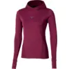 Image de Mizuno - Active Warmalite Hooded Long Sleeve Top - Sous-vêtement thermique femme Dark purple - L