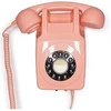 Image de GPO 746 WALL Rose - Téléphone mural rétro bouton poussoir