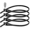 Image de Hiplok Mixte Hiplok Z LOK 4 PACK, Coupe universelle, Acier inoxydable, All Black, Périmètre de fermeture de 40 cm en occasion ou reconditionné