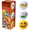 Image de Emoji Balles à motifs Happy Golf (pack de 3), multicolore