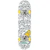 Image de Skateboard Complet Meow Sticker Pile (8" - Blanc)