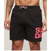 Image de Superdry Homme Short de Bain Sportswear Logo Recyclé Longueur 43 cm Noir Taille: L