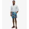 Image de Superdry Homme Short de Bain à Imprimé Hawaïen Recyclé Longueur 43 cm Bleu Taille: S