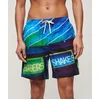 Image de Superdry Homme Short de Bain Photographic Recyclé Longueur 43 cm Bleu Marine Taille: XL