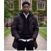 Image de Superdry Homme Manteau Matelassé à Capuche Sports Noir Taille: Xxxl