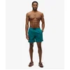 Image de Superdry Homme Short de Bain Haut de Gamme Brodé Longueur 43 cm Vert Taille: S