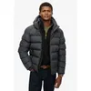 Image de Superdry - Hooded Sports Puffer Jacket - Doudoune homme Ebony / Ebony - XXL