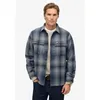 Image de Superdry - Wool Miller Overshirt - Chemise homme WESTERN OMBRE BLUE - XXL