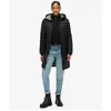 Image de Superdry Femme Doudoune Mi-longue Fuji Lite à Capuche Black Taille: 40