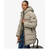 Image de Superdry Femme Doudoune Mi-longue à Capuche Sports Beige Taille: 38