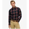 Image de Superdry Homme Coton Carreaux Chemise Lumberjack À Manches Longues, Marine & Rouge, Taille: XXL