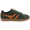 Image de Gola - Equipe II Suede - Chaussures lifestyle homme Dark Khaki / Moody Orange / Black - 42