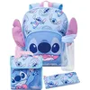 Image de Disney Lilo and Stitch 4 pièces Sac à Dos Filles | Kids Boys Alien Character 3D Ears Rucksack Lunch Bag Pencil Case and Water Bottle | Cadeaux de Sac de Retour à l’école en occasion ou reconditionné