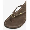 Image de Superdry Femme Tresse Simili Cuir Tongs, Brun Foncé, Pointure: 3-4