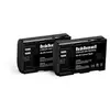 Image de Fototechnik HL-E6, 2er Batterie pour appareil photo Remplace laccu dorigine LP-E6 7.2 V 1650 mAh