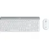 Image de Logitech Ensemble clavier et souris sans fil ultra-fin MK470 en Off-White