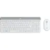 Image de Logitech Ensemble clavier et souris sans fil ultra-fin MK470 en Off-White