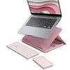 Image de Casa Pop-Up Desk Rose, support, clavier sans fil, pavé tactile