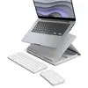 Image de Casa Pop-Up Desk Blanc, support, clavier sans fil, pavé tactile