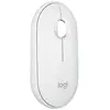 Image de Pebble Mouse 2 M350s souris fine sans fil Bluetooth, portable, légère - Blanche