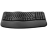 Image de Ergo Series Wave Keys for Business - Clavier - sans fil - 2.4 GHz, Bluetooth 5.1 LE - QWERTY - International US - graphite