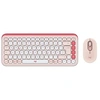 Image de POP Icon Combo - Ensemble clavier et souris - sans fil - Bluetooth LE - QWERTZ - Allemand - blanc cassé, rose