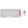 Image de POP Icon Combo - Ensemble clavier et souris - sans fil - Bluetooth LE - QWERTY - International US - blanc cassé, orange
