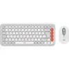 Image de Logitech Ensemble clavier et souris POP Icon en Blanc Cassé Et Orange