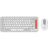 Image de Logitech Ensemble clavier et souris POP Icon en Blanc Cassé Et Orange