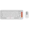 Image de Logitech Ensemble clavier et souris POP Icon en Blanc Cassé Et Orange