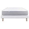 Image de Ensemble Matelas 160x200 cm, Zen, 20 cm, mémoire de forme, ferme, face été/hiver + sommier blanc ep 13cm