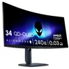 Image de Alienware 34 Écran PC Gaming - AW3425DW, WQHD (3440x1440), 21:9 1800R Incurvé, 240Hz, QD OLED, 0.03ms, Compatible NVIDIA G-Sync, AMD FreeSync Premium Pro, HDR True Black 400, USB-C, Garantie 3 Ans en occasion ou reconditionné