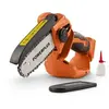 Image de Mini tronçonneuse à batterie 20V POWDPG7572 - Guide de 100 mm à 14 Dents - Livré sans batterie ni chargeur