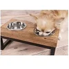 Image de Bols à nourriture chien avec support Tommy 2x800 ml