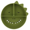Image de Assiette avec ventouse en silicone et compartiments - Mr. Dino