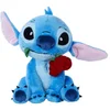 Image de Disney - Peluche Stitch Avec Rose 25 Cm