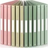 Image de ACROPAQ 12x Classeur A4- 4 Anneaux- Dos 2,5 cm pour 100 feuilles- Etiquettes de Dos- PP- Souple- Résisitants à l'eau- Couleur Terre