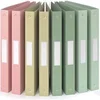 Image de ACROPAQ 8x Classeur A4- 4 Anneaux- Dos 3,5 cm pour 200 feuilles- Etiquettes de Dos- PP- Durable- Résisitants à l'eau- Couleurs Terre