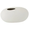 Image de Vase Design "Ovale Céramique" 25cm Blanc Mat