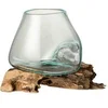 Image de Vase Déco sur Pied "Gamal" 20cm Transparent