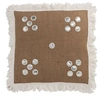 Image de Coussin Déco en Jute "Miroirs" 45x47cm Naturel