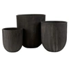 Image de Set de 3 vases céramique noire Ocel