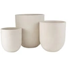 Image de Set de 3 vases céramique blanc Liray