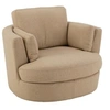 Image de Fauteuil Pivotant Design Alfredo 109cm Beige