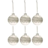 Image de Lot de 6 Boules de Noël "Glace" 8cm Blanc & Argent
