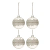 Image de Lot de 4 Boules de Noël "Glace" 10cm Transparent