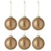 Image de Lot de 6 Boules de Noël "Etoiles" 8cm Bronze