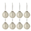 Image de Lot de 8 Boules de Noël "Serenity" 6cm Argent