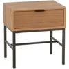 Image de Table d'appoint 1 tiroir bois clair Margot L 47.5 cm
