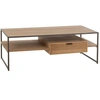 Image de Meuble TV 1 tiroir bois clair et pieds métal noir Loki L 120 cm